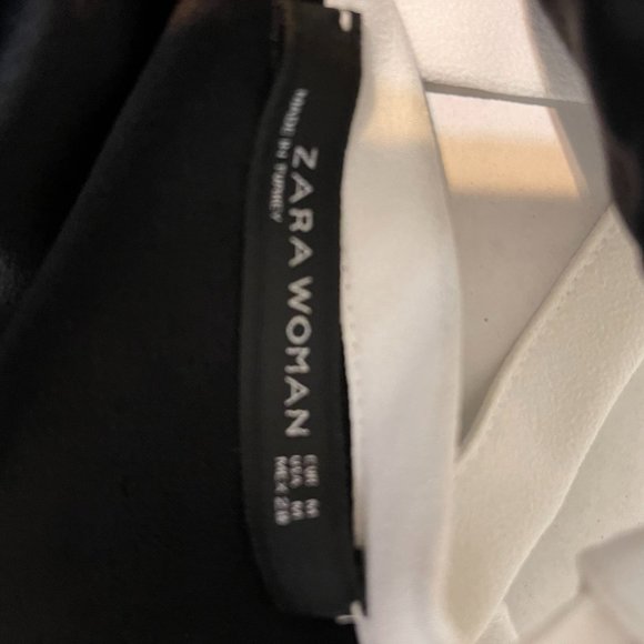 Zara Woman Black Tank with White Piping Detail - M - Picture 8 of 9